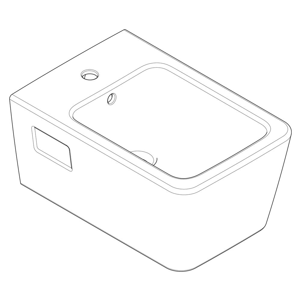 Hansgrohe EluPura Original Q Wand Bidet 540, Hahnloch, Überlauf, HygieneEffect, Wei... HANSGROHE-62046450 4059625536407 (Abb. 3)