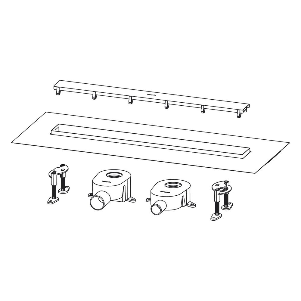 hansgrohe RainDrain Go Komplettset Duschrinne 600mm rückseitig befliesbar, Edelstah... HANSGROHE-56271800 4059625541470 (Abb. 6)