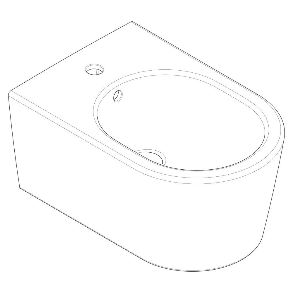 Hansgrohe EluPura S Wand Bidet 540, Hahnloch, Überlauf, Weiß... HANSGROHE-60278450 4059625567999 (Abb. 3)