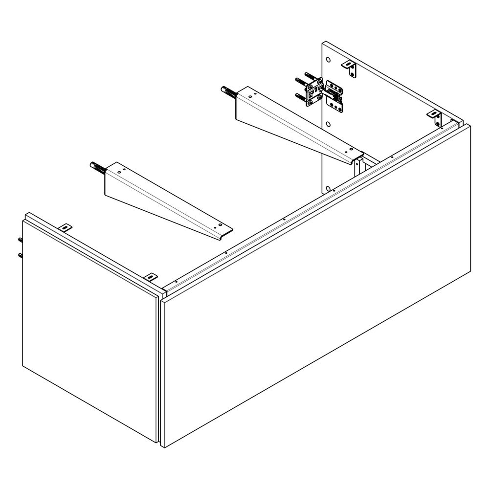 Hansgrohe Xilesa E Waschtischunterschrank 1180x550mm, 1 Schubkasten für Konsole, Au... HANSGROHE-54267700 4059625546789 (Abb. 3)