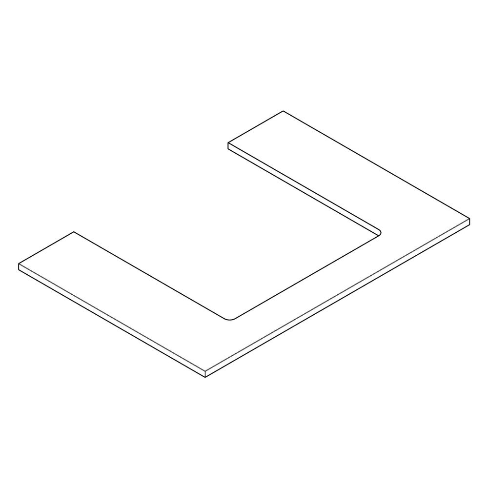 Hansgrohe Xilesa E Konsole 780x550mm, Ausschnitt mittig für Aufsatzwaschtisch gesch... HANSGROHE-54269550 4059625547359 (Abb. 3)