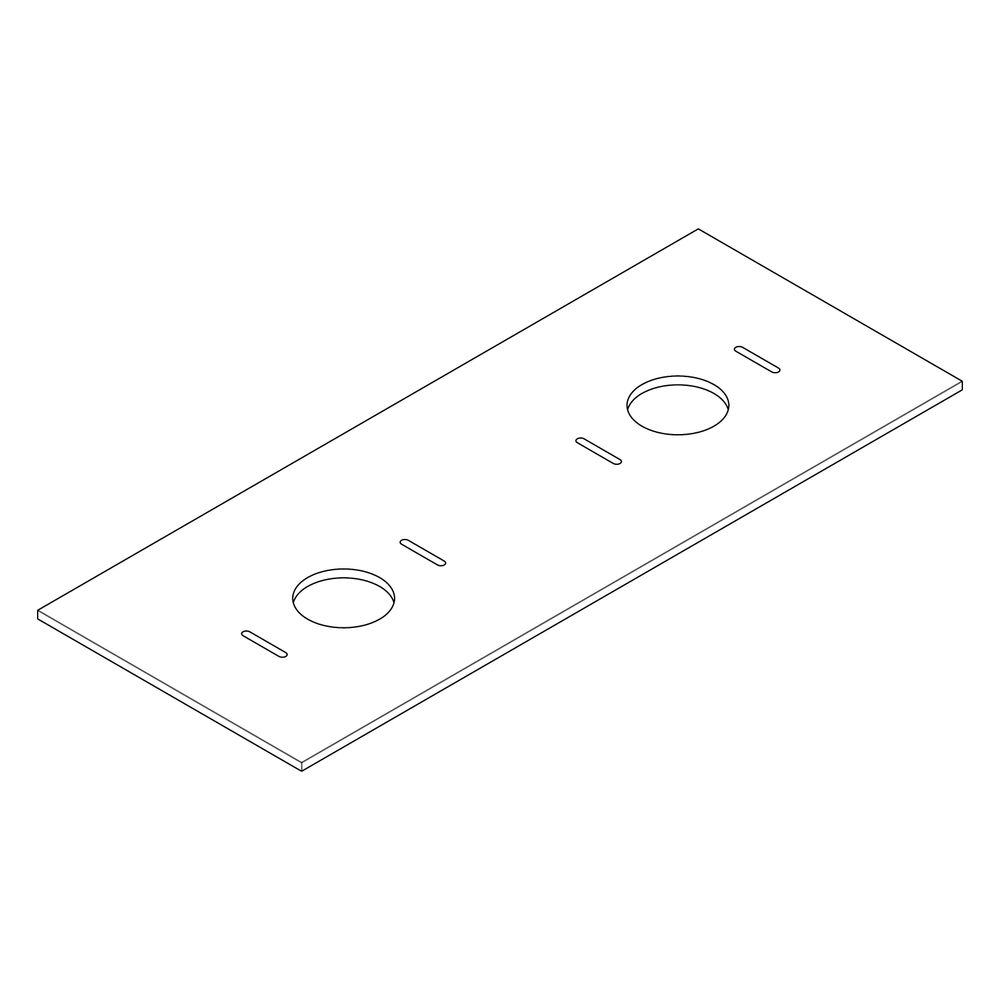 Hansgrohe Xilesa E Konsole 1375x550mm, 2 Ausschnitte für Aufsatzwaschtisch ohne Hah... HANSGROHE-54280550 4059625547458 (Abb. 3)