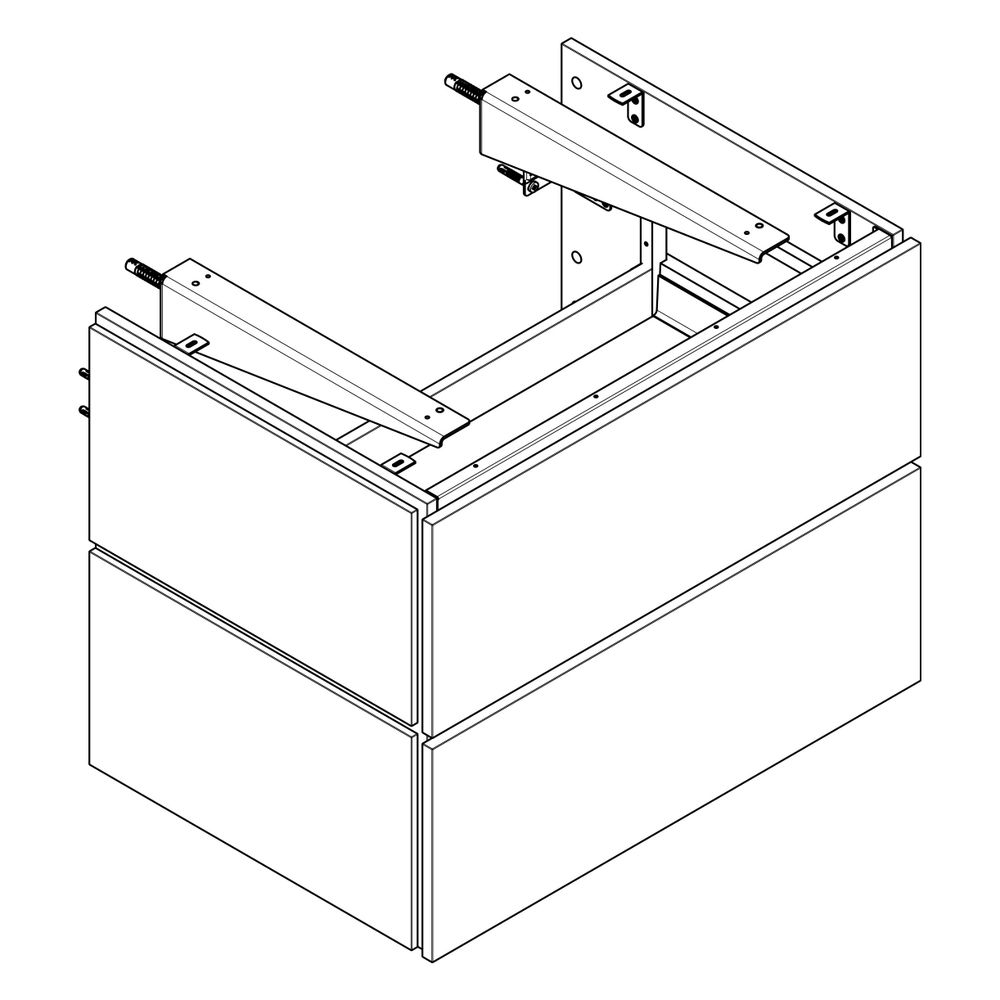 Hansgrohe Xilesa E Waschtischunterschrank 780x550mm, 2 SK für Konsole, Ausschnitt m... HANSGROHE-54299550 4059625556450 (Abb. 3)