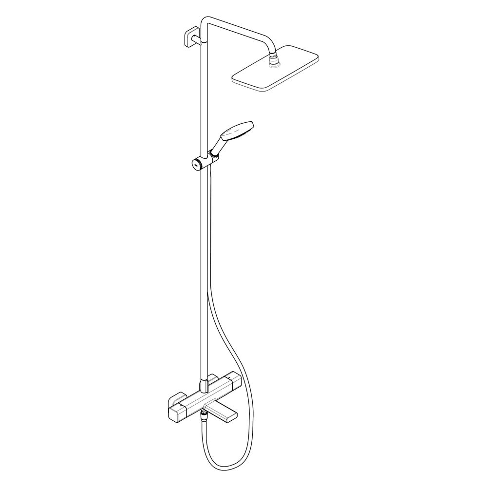 hansgrohe Croma E Showerpipe 280mm 1jet 20,3l/min mit Wannenthermostat, Chrom... HANSGROHE-27687000 4059625196038 (Abb. 4)