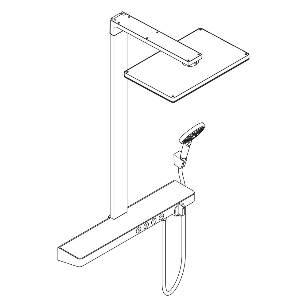 hansgrohe Rainmaker Select Showerpipe 460mm 3jet 27l/min mit Thermostat, Weiß/Chrom... HANSGROHE-27106400 4011097771113 (Abb. 4)