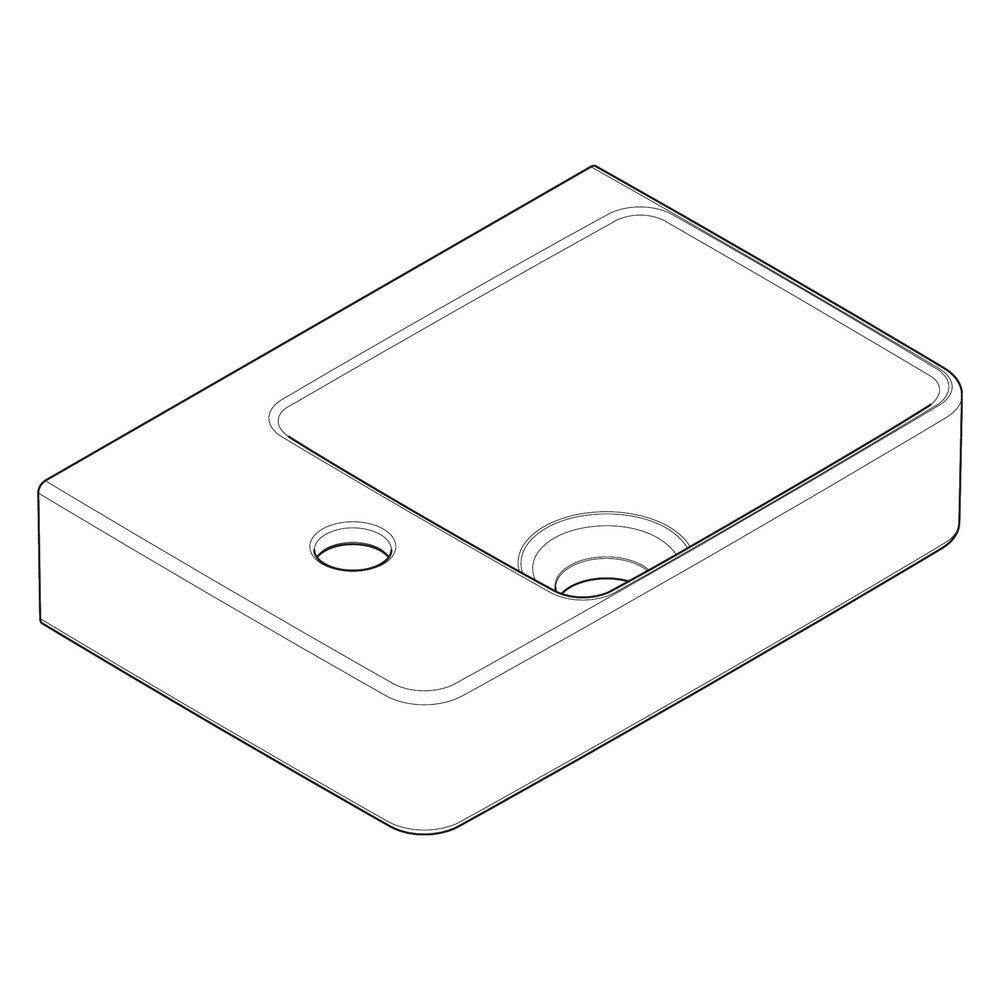 Hansgrohe Xelu Q Handwaschbecken, Ablage links 360x250mm, Hahnloch ohne Überlauf, W... HANSGROHE-60315450 4059625620434 (Abb. 3)