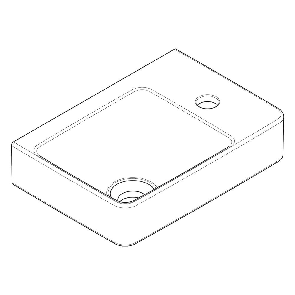Hansgrohe Xelu Q Handwaschbecken, Ablage rechts 360x250mm, Hahnloch ohne Überlauf, ... HANSGROHE-60314450 4059625620441 (Abb. 3)
