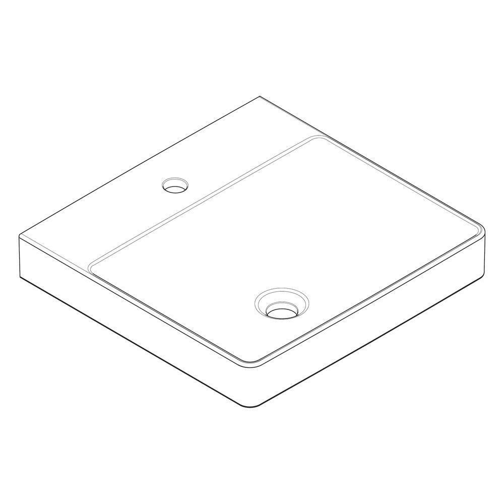 Hansgrohe Xelu Q Handwaschbecken 500x480mm, Hahnloch ohne Überlauf, Weiß... HANSGROHE-60316450 4059625620427 (Abb. 3)