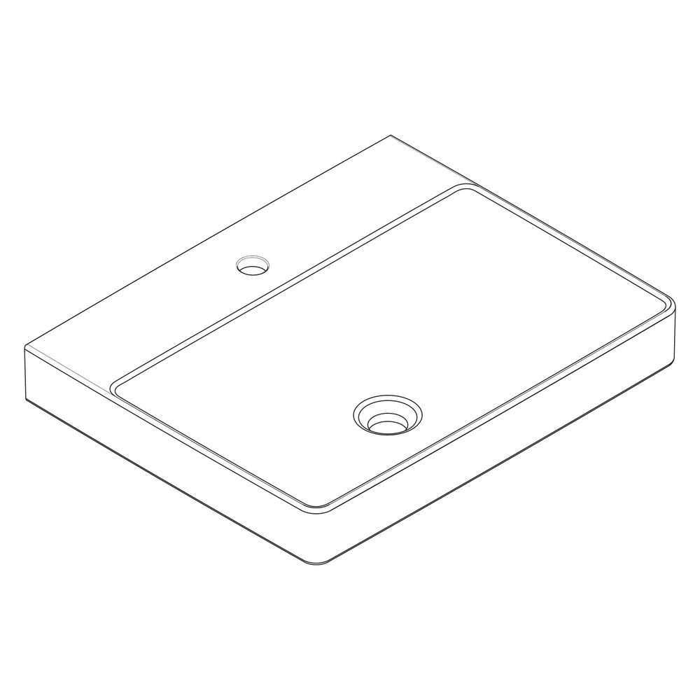 Hansgrohe Xelu Q Waschtisch 600x480mm, Hahnloch ohne Überlauf, Weiß... HANSGROHE-60317450 4059625620410 (Abb. 3)