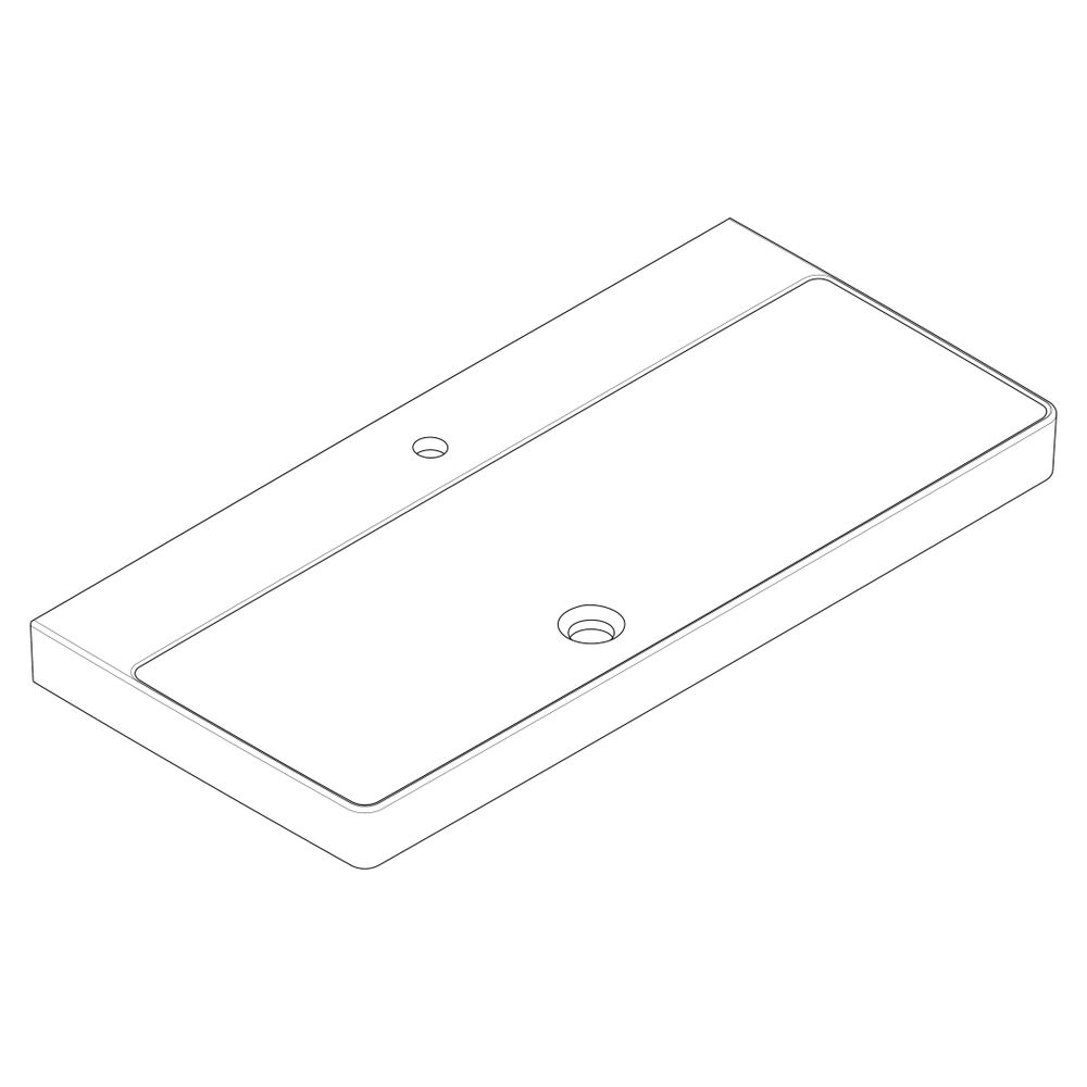 Hansgrohe Xelu Q Waschtisch 1000x480mm, Hahnloch ohne Überlauf, Weiß... HANSGROHE-60321450 4059625620373 (Abb. 3)