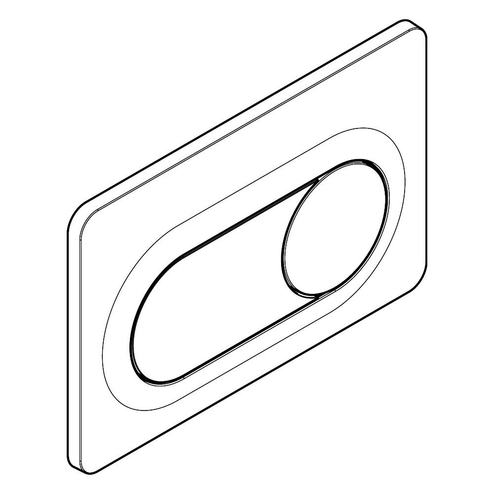 Hansgrohe iFrame Original S Betätigungsplatte für 2-Mengen-Spülung, Kunststoff, mec... HANSGROHE-66002450 4059625610763 (Abb. 4)