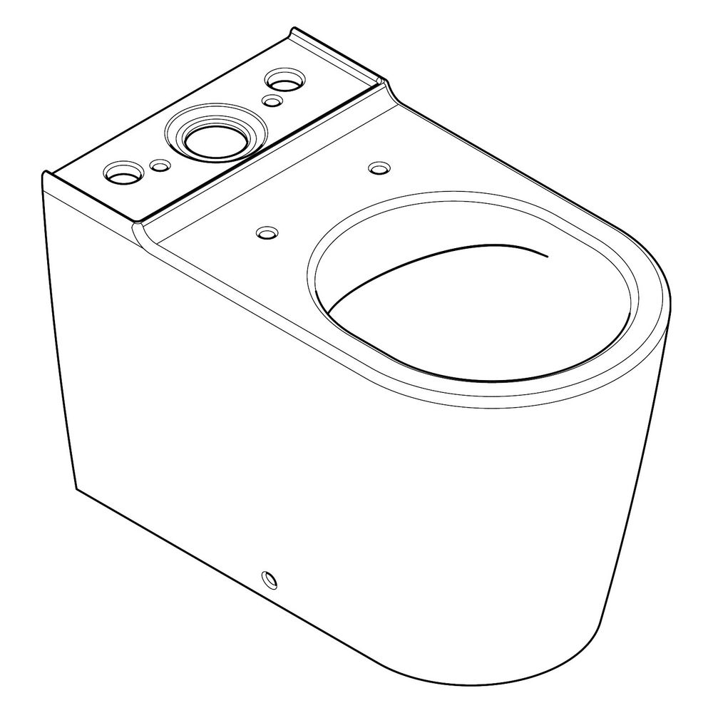 Hansgrohe EluPura S Stand-WC für aufgesetzten Spülkasten wandbündig, horizontalem/v... HANSGROHE-60260450 4059625616710 (Abb. 3)