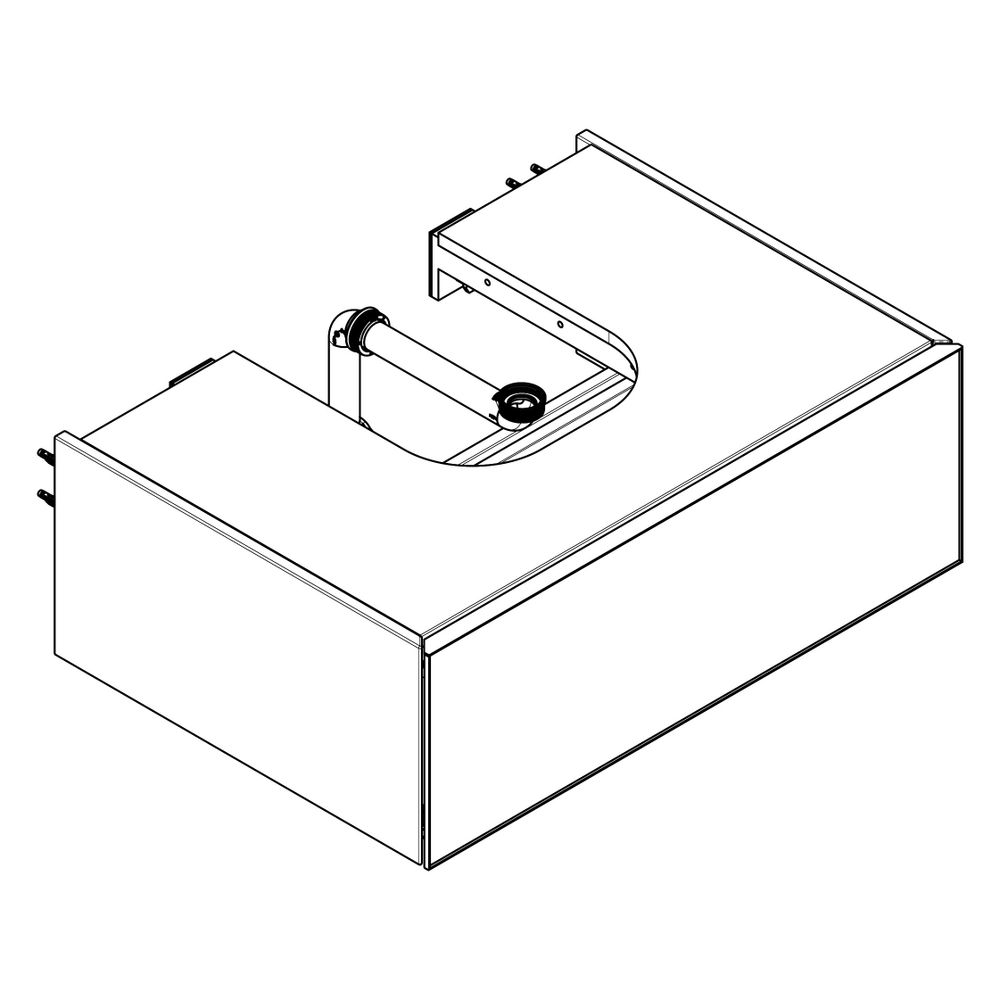 Hansgrohe Xevolos E Waschtischunterschrank Mattweiß 780x550mm, 1 SK für Konsole, Au... HANSGROHE-54310390 4059625634639 (Abb. 3)