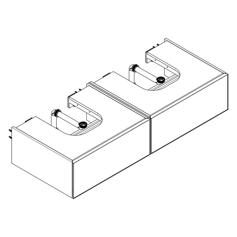 Hansgrohe Xevolos E Waschtischunterschrank Schiefergrau Matt 1370x550mm, 2 SK für K... HANSGROHE-54318390 4059625635094 (Abb. 3)