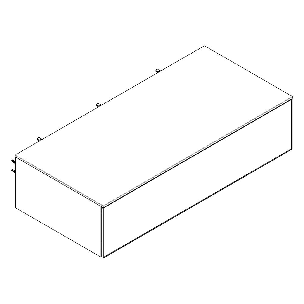 Hansgrohe Xevolos E Sideboard Mattweiß 1180x550mm, 1 Schubkasten, Abdeckplatte, Fro... HANSGROHE-54325390 4059625635223 (Abb. 3)