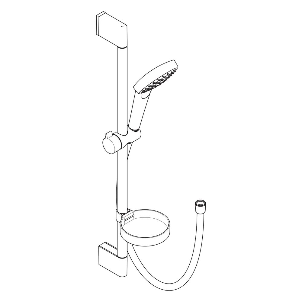 Hansgrohe Croma Select S Brauseset 110mm, 9l/min, Vario EcoSmart, Brausestange 65cm... HANSGROHE-28170400 4059625716977 (Abb. 3)