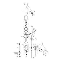 Hansgrohe AXOR Starck Elektronik-Waschtischmischer, 5l/min, Temperaturregulierung B... HANSGROHE-10101340 4011097852492 (Abb. 1)