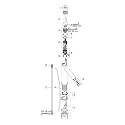 Hansgrohe AXOR Starck Einhebel-Waschtischmischer 90mm, 5l/min, Pin-Griff, Zugstange... HANSGROHE-10111000 4011097436685 (Abb. 1)