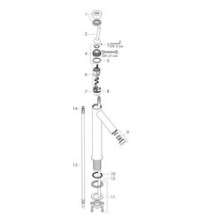 Hansgrohe AXOR Starck Einhebel-Waschtischmischer 250mm, 5l/min, Pin-Griff für Aufsa... HANSGROHE-10129000 4011097436807 (Abb. 1)