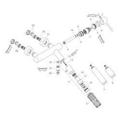 Hansgrohe AXOR Starck Einhebel-Wannenmischer Aufputz, 18l/min, Pin-Griff, Chrom... HANSGROHE-10411000 4011097436845 (Abb. 1)