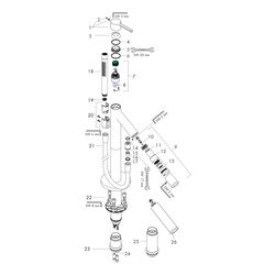Hansgrohe AXOR Starck Einhebel-Wannenmischer bodenstehend, 18l/min, Hebelgriff, Chr... HANSGROHE-10455000 4011097815862 (Abb. 1)