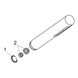 Hansgrohe AXOR Starck Stabhandbrause, 8l/min, 1jet EcoSmart, Chrom... HANSGROHE-10531000 4011097678016 (Abb. 1)