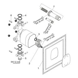 Hansgrohe AXOR ShowerSolutions Grundkörper für Handbrausemodul 120x120mm Unterputz,... HANSGROHE-10650180 4011097594309 (Abb. 1)