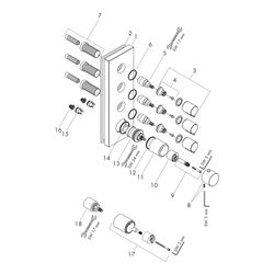 Hansgrohe AXOR ShowerSolutions Thermostatmodul 360x120mm, Unterputz, 59l/min, eckig... HANSGROHE-10751250 4011097863566 (Abb. 1)
