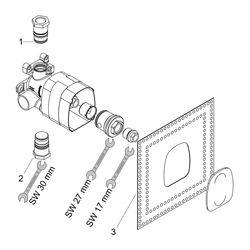 Hansgrohe AXOR ShowerSolutions Grundkörper für Thermostatmodul 120x120mm Unterputz,... HANSGROHE-10754180 4011097625690 (Abb. 1)