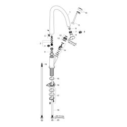 Hansgrohe AXOR Starck Einhebel-Küchenmischer, Schwenkauslauf, ComfortZone 300, Edel... HANSGROHE-10822800 4011097688558 (Abb. 1)