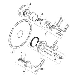 Hansgrohe AXOR Grundset Starck für Duschsäule, G 1/2", 45-73mm... HANSGROHE-10902180 4011097306414 (Abb. 1)