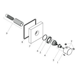 Hansgrohe AXOR ShowerSolutions Ab- und Umstellventil Trio/ Quattro 120x120mm, Unter... HANSGROHE-10932000 4011097594323 (Abb. 1)