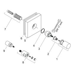 Hansgrohe AXOR ShowerSolutions Absperrventil 120x120mm, Unterputz eckig, DN 15/DN 2... HANSGROHE-10972000 4011097594316 (Abb. 1)