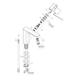 Hansgrohe AXOR Urquiola Einhebel-Waschtischmischer 130mm, 5l/min, Ablaufgarnitur, C... HANSGROHE-11021000 4011097598529 (Abb. 1)