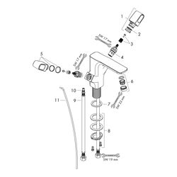 Hansgrohe AXOR Urquiola 2-Griff Waschtischarmatur 120mm, 5l/min, Zugstangen-Ablaufg... HANSGROHE-11024000 4011097634340 (Abb. 1)