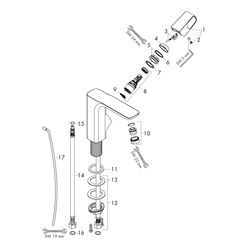 Hansgrohe AXOR Urquiola Einhebel-Waschtischmischer 110mm, 5l/min, für Handwaschbeck... HANSGROHE-11025000 4011097604503 (Abb. 1)