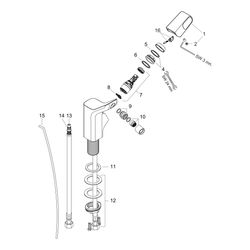 Hansgrohe AXOR Urquiola Einhebel-Bidetmischer, 7,2l/min, Zugstangen-Ablaufgarnitur,... HANSGROHE-11220000 4011097598574 (Abb. 1)