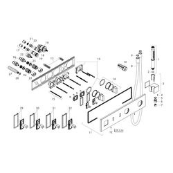 Hansgrohe AXOR ShowerComposition Thermostatmodul 470x110mm, Unterputz für 2 Verbrau... HANSGROHE-12571250 4059625500101 (Abb. 1)