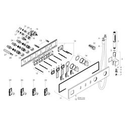 Hansgrohe AXOR ShowerComposition Thermostatmodul 540x110mm, Unterputz für 3 Verbrau... HANSGROHE-12572340 4059625500187 (Abb. 1)