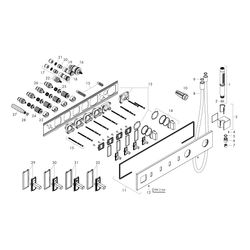 Hansgrohe AXOR ShowerComposition Thermostatmodul 610x110mm, Unterputz für 4 Verbrau... HANSGROHE-12573340 4059625500286 (Abb. 1)