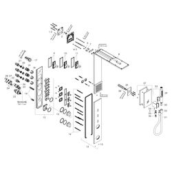 Hansgrohe AXOR ShowerComposition Duschpaneel, Thermostat, Kopfbrause 110x220mm, 1je... HANSGROHE-12595250 4059625533826 (Abb. 1)