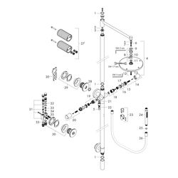 Hansgrohe AXOR Starck Nature Duschsäule, Kopfbrause 240mm, 1jet, DN 15, 12,2l/min, ... HANSGROHE-12670140 4059625434987 (Abb. 1)