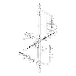 Hansgrohe AXOR Starck Duschsäule, Thermostat, Kopfbrause 240mm, 1jet, DN 15, Chrom... HANSGROHE-12672000 4059625435182 (Abb. 1)