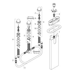 hansgrohe 4-Loch Wannenarmatur Grundset mit sBox... HANSGROHE-13440180 4059625321218 (Abb. 1)