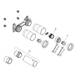 Hansgrohe AXOR Grundkörper für Einhebel-Waschtischmischer Unterputz für Wandmontage... HANSGROHE-13623180 4059625032213 (Abb. 1)
