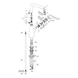 hansgrohe Metris M71 Einhebel-Küchenmischer 320mm 12l/min Chrom, Vorfenstermontage,... HANSGROHE-14823000 4011097718323 (Abb. 1)