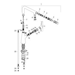 hansgrohe Metris Select M71 Einhebel-Küchenmischer 260mm 9l/min Chrom, 1jet... HANSGROHE-14847000 4011097823676 (Abb. 1)