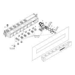 hansgrohe RainSelect Grundkörper für 4 Verbraucher... HANSGROHE-15312180 4059625034040 (Abb. 1)