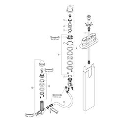 Hansgrohe AXOR Grundkörper für 3-Loch Einhebel-Wannenrandmischer, sBox, 15487180... HANSGROHE-15487180 4059625190241 (Abb. 1)