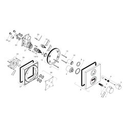 hansgrohe Ecostat Square Thermostat Unterputz Chrom 26,5l/min für 1 Verbraucher... HANSGROHE-15712000 4059625028728 (Abb. 1)